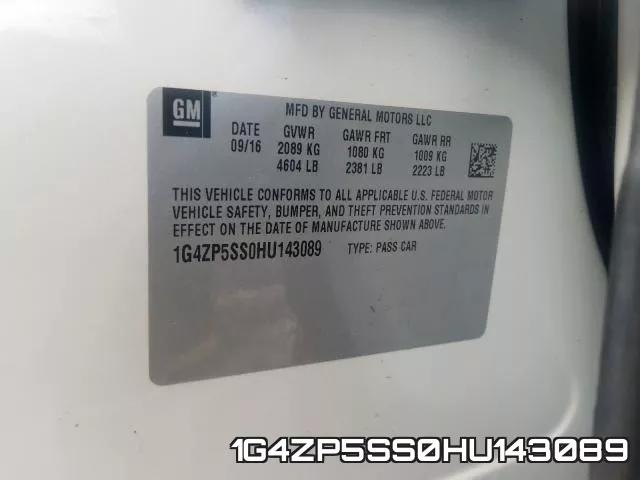 1G4ZP5SS0HU143089 фото 2