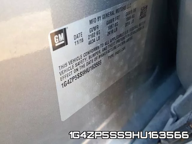 1G4ZP5SS9HU163566 фото 2