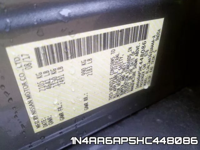 1N4AA6AP5HC448086 фото 2