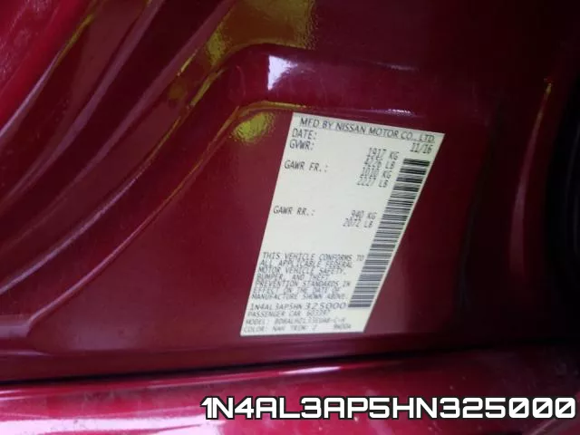 1N4AL3AP5HN325000 фото 2
