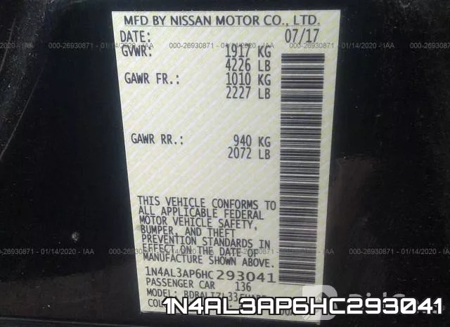 1N4AL3AP6HC293041 фото 10