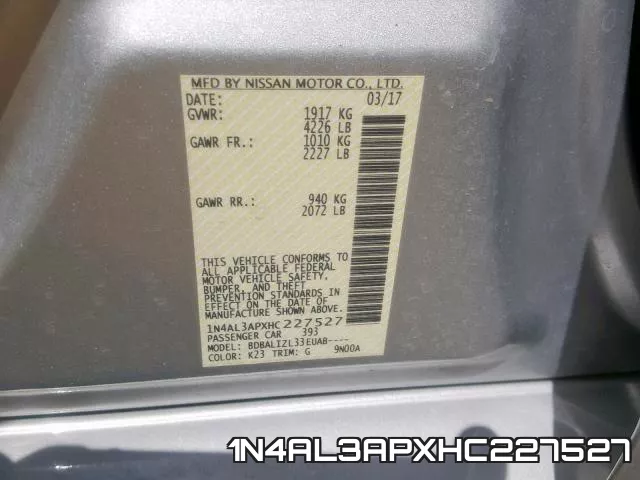 1N4AL3APXHC227527 фото 2