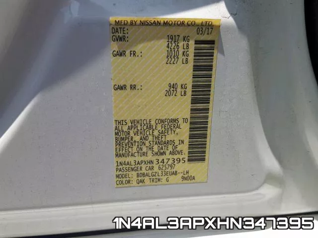 1N4AL3APXHN347395 фото 2
