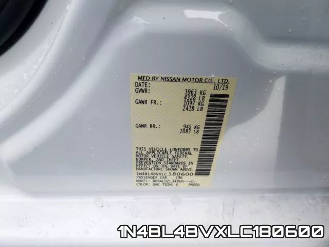 1N4BL4BVXLC180600 фото 2