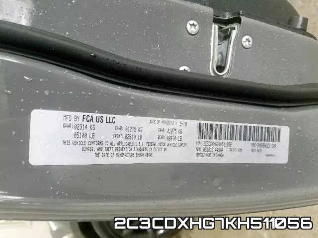 2C3CDXHG7KH511056 фото 2