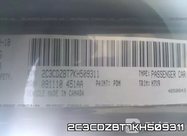 2C3CDZBT7KH509311 фото 10