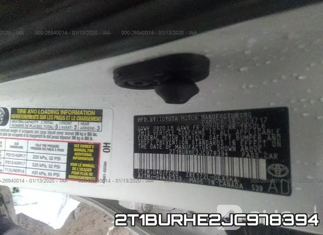 2T1BURHE2JC978394 фото 10