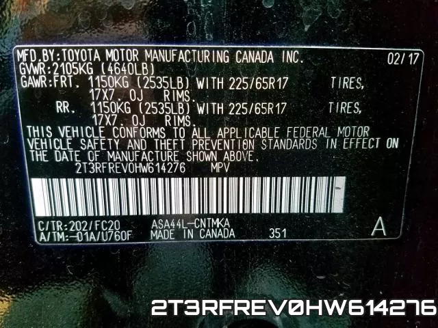 2T3RFREV0HW614276 фото 2