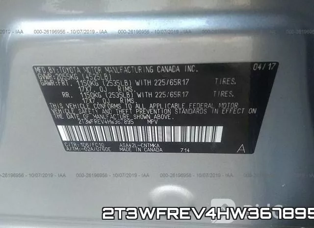 2T3WFREV4HW367895 фото 10