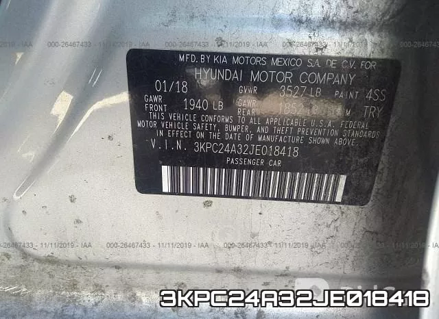 3KPC24A32JE018418 фото 10