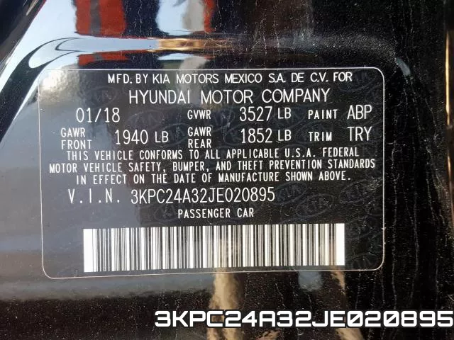 3KPC24A32JE020895 фото 2