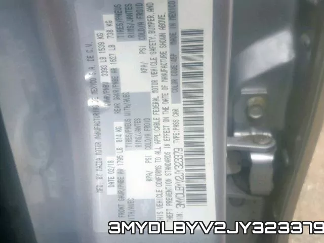 3MYDLBYV2JY323379 фото 2
