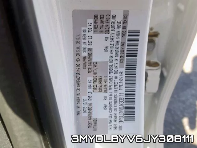 3MYDLBYV6JY308111 фото 2