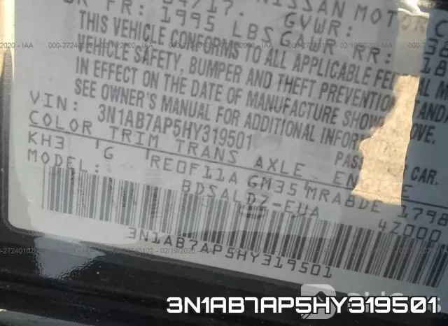 3N1AB7AP5HY319501 фото 10