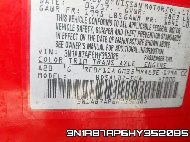 3N1AB7AP6HY352085 фото 2