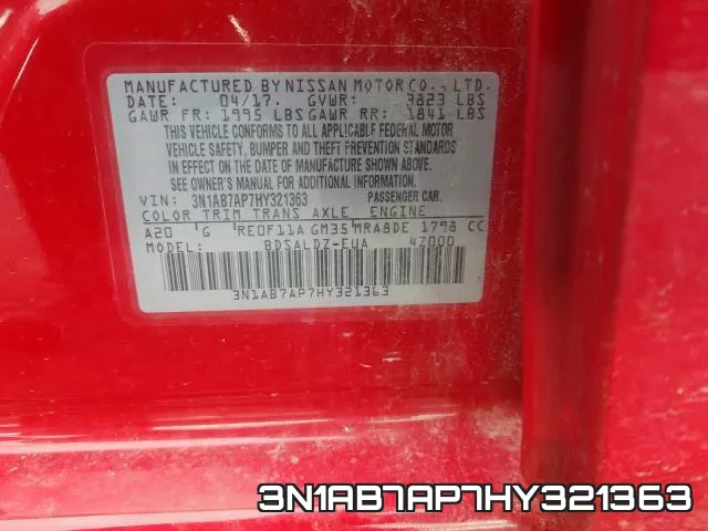 3N1AB7AP7HY321363 фото 2