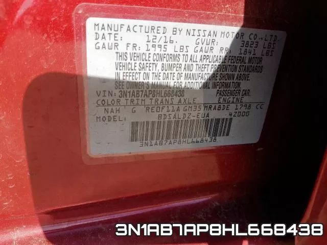 3N1AB7AP8HL668438 фото 2