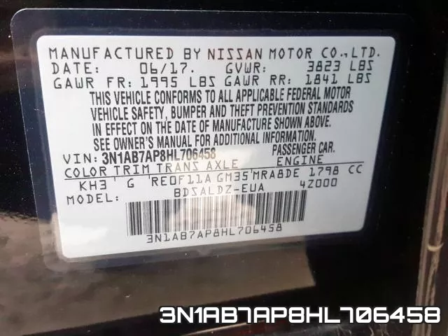 3N1AB7AP8HL706458 фото 2