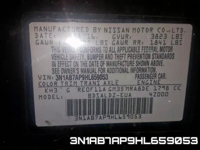3N1AB7AP9HL659053 фото 2