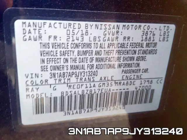 3N1AB7AP9JY313240 фото 2