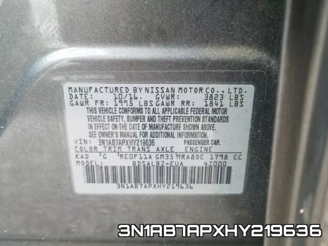 3N1AB7APXHY219636 фото 2