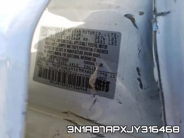 3N1AB7APXJY316468 фото 2