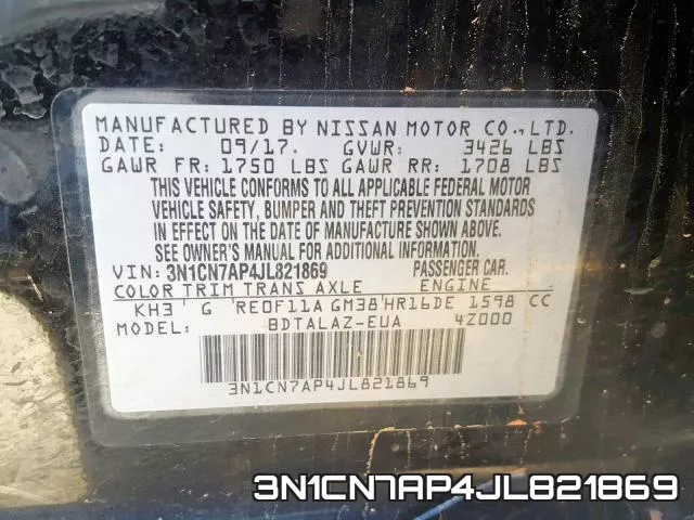 3N1CN7AP4JL821869 фото 2