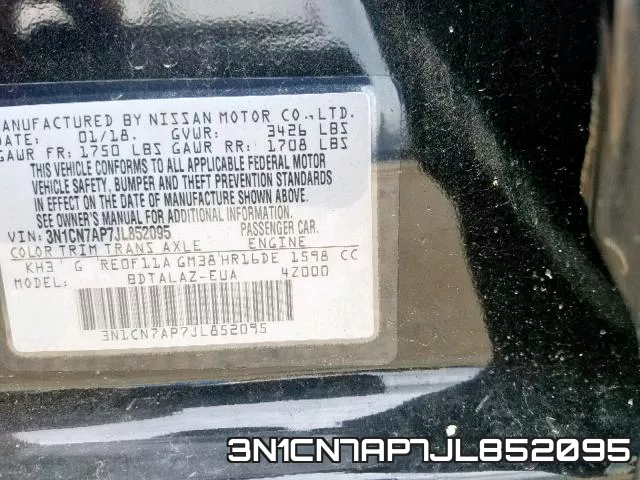 3N1CN7AP7JL852095 фото 2
