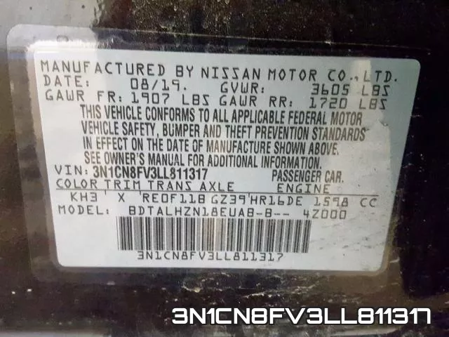 3N1CN8FV3LL811317 фото 2