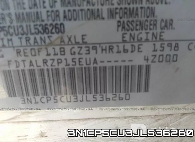3N1CP5CU3JL536260 фото 10