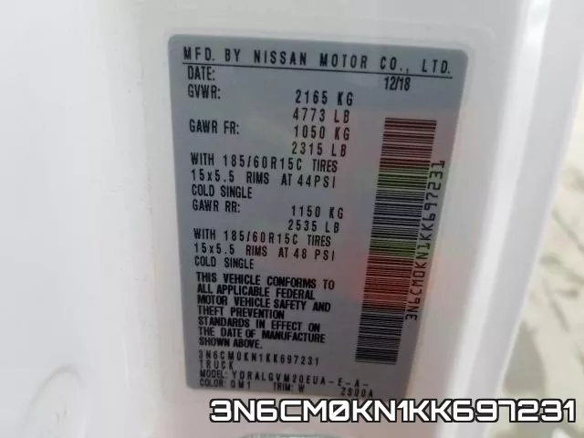 3N6CM0KN1KK697231 фото 2