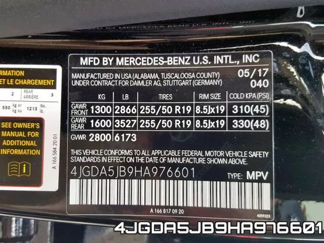 4JGDA5JB9HA976601 фото 2