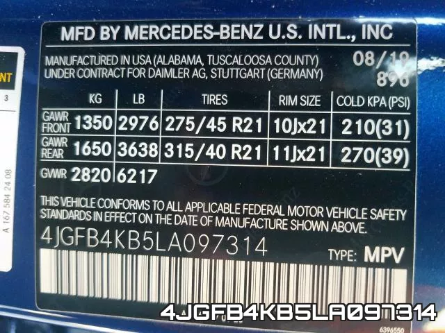 4JGFB4KB5LA097314 фото 2