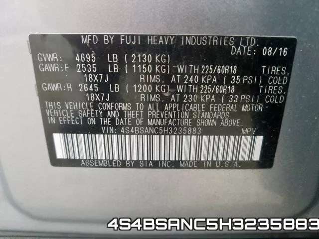 4S4BSANC5H3235883 фото 2