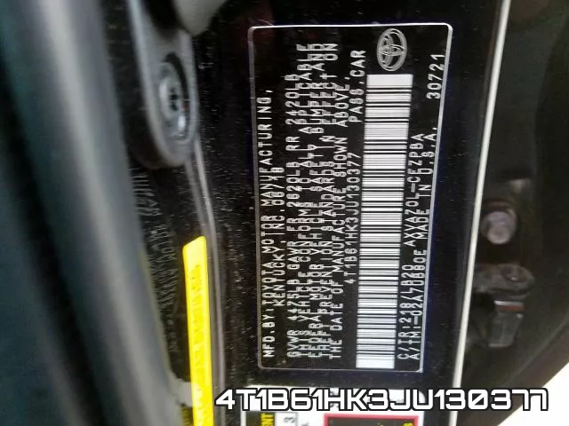 4T1B61HK3JU130377 фото 2