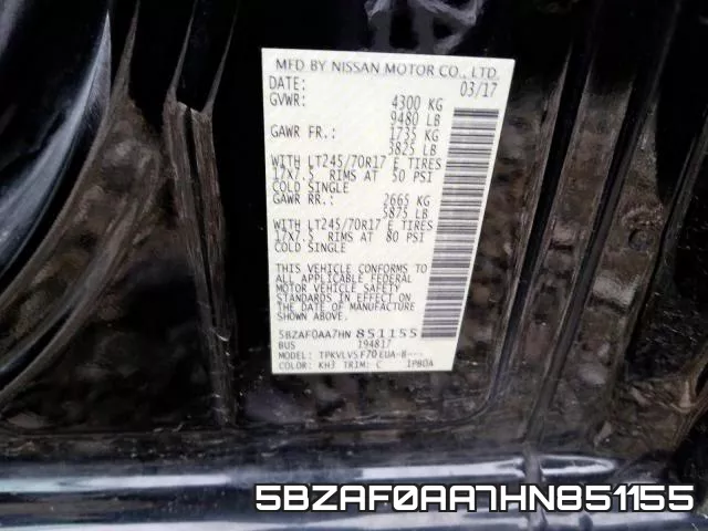 5BZAF0AA7HN851155 фото 2