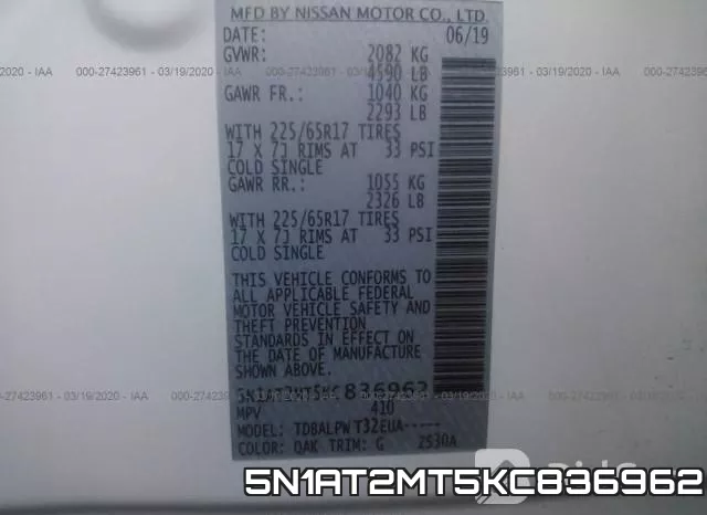 5N1AT2MT5KC836962 фото 10