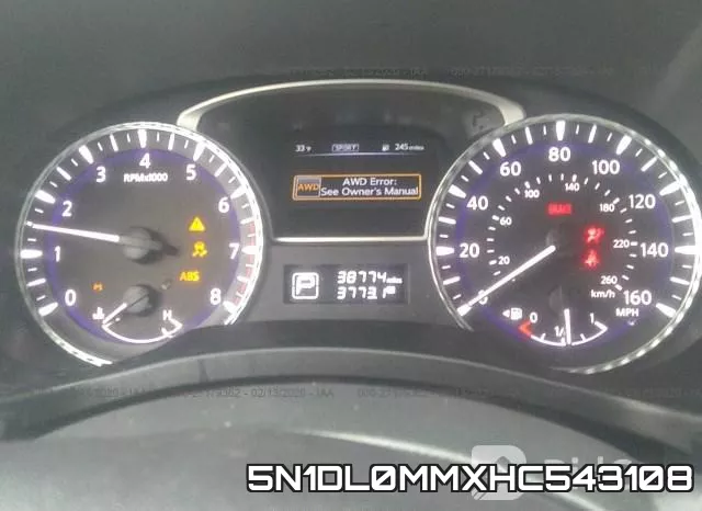5N1DL0MMXHC543108 фото 8