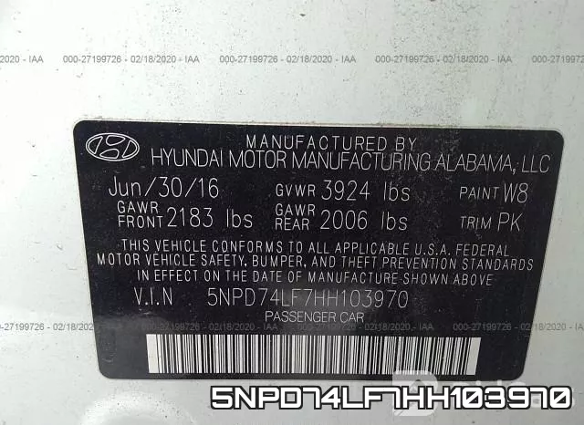 5NPD74LF7HH103970 фото 10