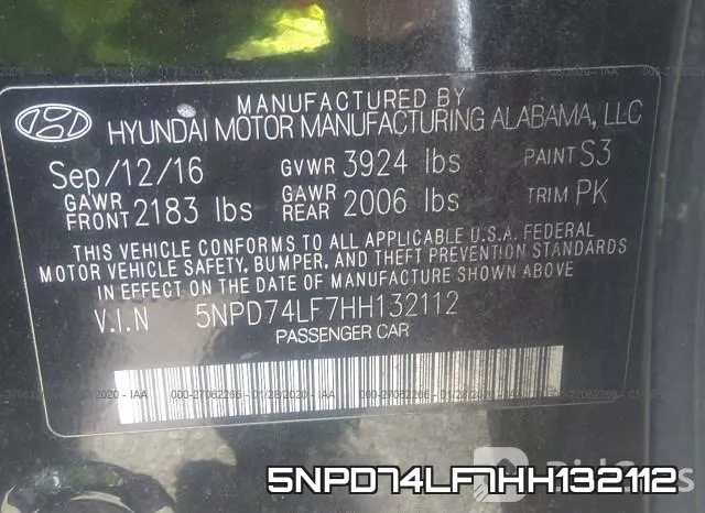 5NPD74LF7HH132112 фото 10