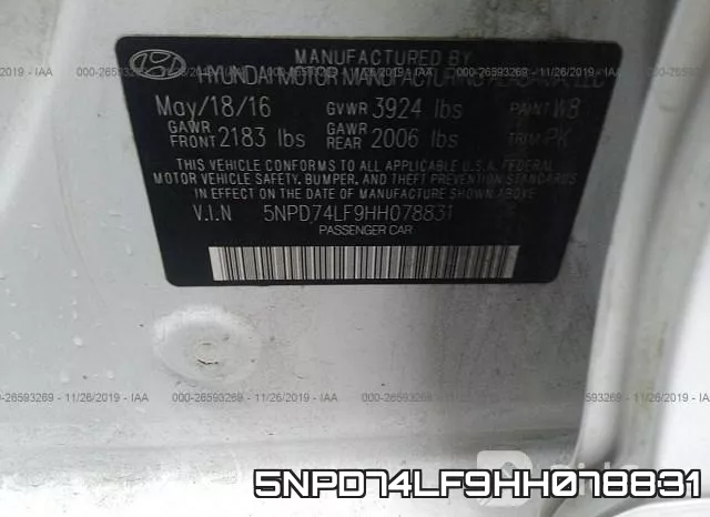 5NPD74LF9HH078831 фото 10