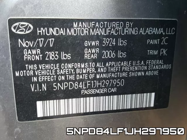 5NPD84LF1JH297950 фото 2