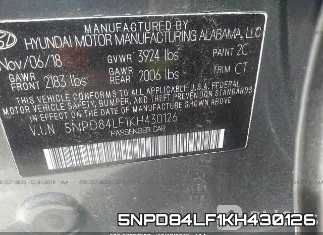 5NPD84LF1KH430126 фото 9