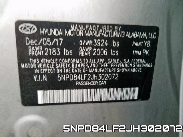 5NPD84LF2JH302072 фото 2