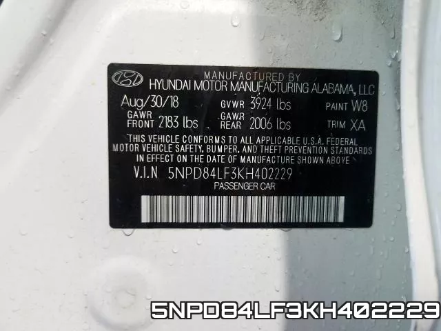 5NPD84LF3KH402229 фото 2
