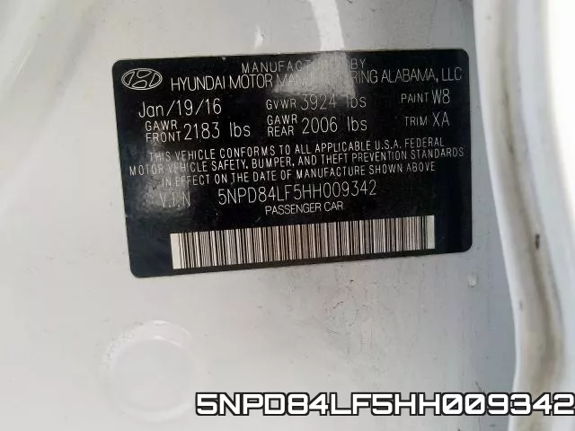 5NPD84LF5HH009342 фото 2