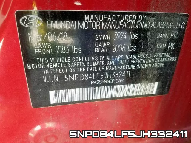 5NPD84LF5JH332411 фото 2