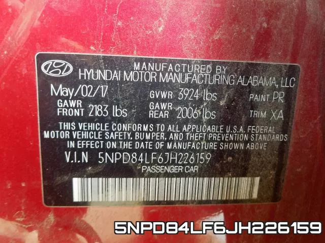5NPD84LF6JH226159 фото 2