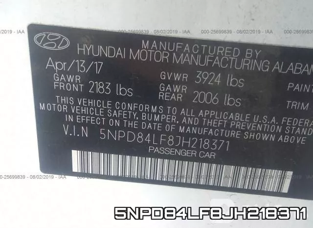 5NPD84LF8JH218371 фото 10