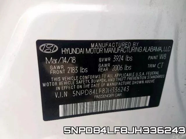 5NPD84LF8JH336243 фото 2